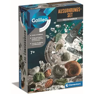 CLEMENTONI Discovery Ausgrabungs-Set Fossilien & Mineralien