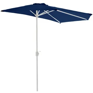 VCM Sonnenschirm halbrund 140 x 140 cm Blau