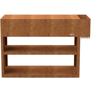 Barbecook Outdoor küche Nestor Buddy mit stauraum aus Cortenstahl, 133x55x90cm