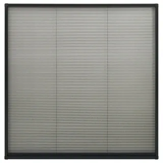 vidaXL Insektenschutz-Plissee für Fenster Alu Anthrazit 120x120 cm - Grau
