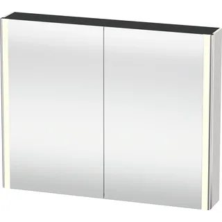 Duravit XSquare Spiegelschrank mit LED- Beleuchtung, 1000x800x155mm, XS7113036360000, Farbe: Weiß Seidenmatt Lack