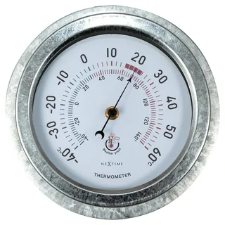 Nextime Thermometer Lily Silber Ø 22 cm