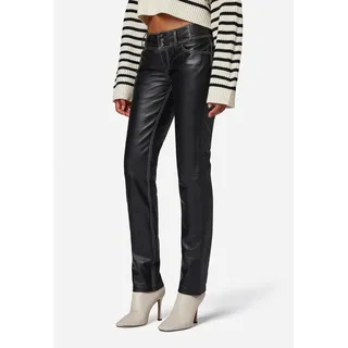 Damen Lederhose Lederjeans Ricano SKINNY – schwarz-helle-nähte / L