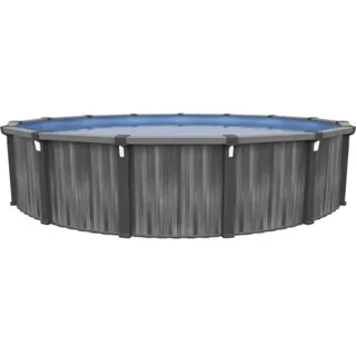Aufstellpool Stahlwandpool rund 457 x 132 cm 20500 l grau