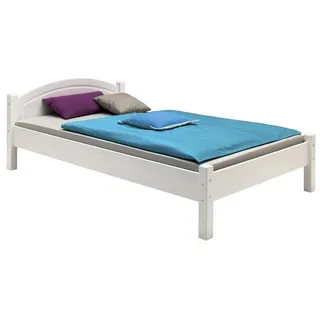 Idimex Massivholzbett MARIE, Massivholzbett Holzbett Einzelbett Doppelbett Jugendbett Kiefer versch weiß 108 cm x 211 cm x 70 cm