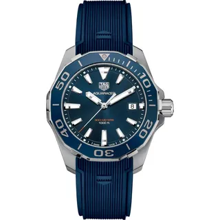 Tag Heuer Aquaracer Herrenuhr silber blau WAY111C.FT6155