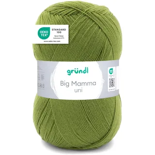 Gründl Häkelgarn 2611-140 Big Mamma uni grasgrün, 400 g / 1040 m Nadelstärke 3.5-4.5, 100% Polyacryl