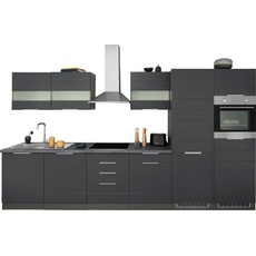 Bild von Küche »KS-Luhe«, 360 cm breit, wahlweise mit oder ohne E-Geräten, gefräste MDF-Fronten, grau