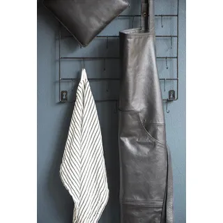 IB Laursen BBQ Grillschürze Leder Schwarz schürze 69x79 cm Küchenschürze