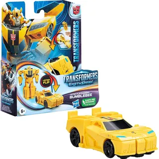 Transformers EarthSpark 1-Step Flip Changer Bumblebee, Spielfigur - Schwarz, Silber, Gelb