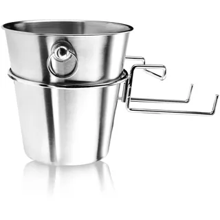 COM-FOUR® Sektkühler mit Tischhalter - Kühlkübel für Sekt, Wein und Champagner - Edler Weinkühler aus Edelstahl für kühle Getränke