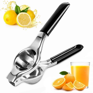 Zitronenpresse – Metall Limettenpresse – Manuelle Zitruspresse Saftpresse mit Silikon handle- Orangenpresse Saftpressen Zitruspresse Zitronenpresse manuell(Schwarz)