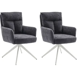 Home Affaire Esszimmerstuhl HOME AFFAIRE "Monaco, TOPSELLER", grau (anthrazit, weiß), B:59cm H:92,5cm T:67,5cm, Stühle, Esszimmerstuhl, verschiedene Gestelle wählbar, Belastbar bis 120 Kg