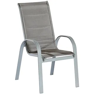 Merxx Amalfi Stapelsessel 56,5 x 77 x 104 cm diamantbraun 2 St.