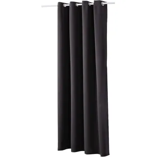WOLTU Gardinen mit Ösen, Verdunklungsvorhang für Wohnzimmer Schlafzimmer, Blickdicht, gegen Kälte und Hitze, 250g/m2 Dicke, 135 x 225 cm, Anthrazit