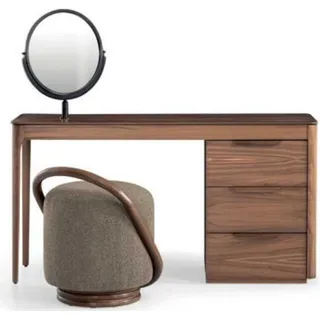 Luxus Schlafzimmer set Schminktisch mit Spiegel Hocker Modern Designen - Braun