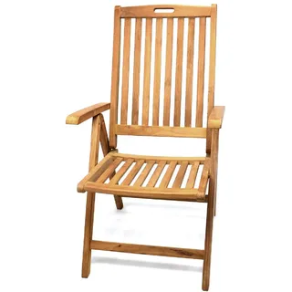 VCM Hochlehner Klappstuhl Gartenstuhl 56 x 75 x 110 cm braun