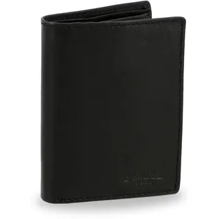 Gusti Leder Geldbörse Herren Macon I Geldbeutel aus Echtleder - Schwarzes Portmonee Herren Leder mit Münzfach & Kartenfächern im Hochformat