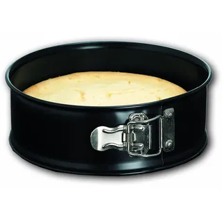 Testrut axentia 253813 Springform, Ø 18 cm, inkl. Boden, Kuchenform rund, Backform schwarz mit Antihaftbeschichtung, Schwarzblech