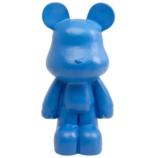 Kare Design Deko Figur Bear, Blau, Bär, Handgefertigt, Unikat, XL Deko Objekt, Große Dekoration fürs Wohnzimmer, Statue, Boden Figur, 101x51x43 cm (H/B/T)