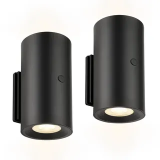 Briloner LED Wandleuchte (2er Set) 6,1 cm Schwarz