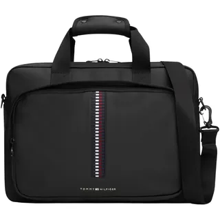 Tommy Hilfiger Herren Laptoptasche Computer Bag mit Schultergurt, Schwarz (Black), Einheitsgröße