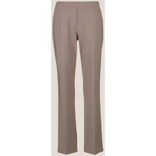Stoffhose MADELEINE "Schlupfhose Elegante Damenhose mit Bügelfalten", Damen, Gr. 18, N + K Gr, beige (cappuccino), Obermaterial: 88% Polyester PES. 12% Elasthan EL., Modern, Hosen Stoffhose, Weite Schlupfhose mit Bügelfalte