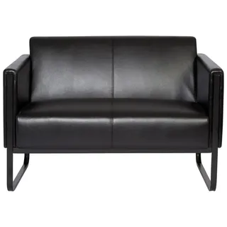 HJH Office Bali Black 2-Sitzer-Sofa Kunstleder schwarz