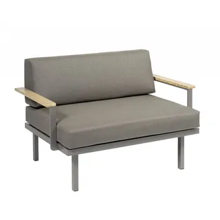 Sylt Holz Modul 100 x 84 cm Sofa - 10 - carbon D09 - chalk