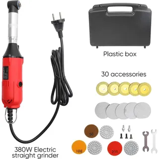 Elektrischer Grinder, 6 Geschwindigkeitsstufen, ergonomisches Handdesign, Rote Kunststoffbox