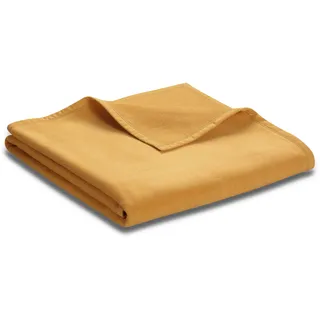 Biederlack Wohndecke BIEDERLACK "Unicolour", orange (antique), B:100cm L:150cm, Baumwolle, Polyacryl, Polyester, Wohndecken, Wohndecke, in vielen Farben