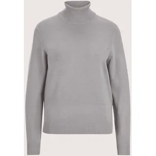 MADELEINE Longpullover "Strickpullover Schmaler Feinstrickpullover" Feinstrick, steingrau, melange
