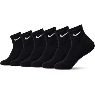 Nike Everyday Cushioned Knöchelsocken 6er Pack schwarz/weiß 42-46