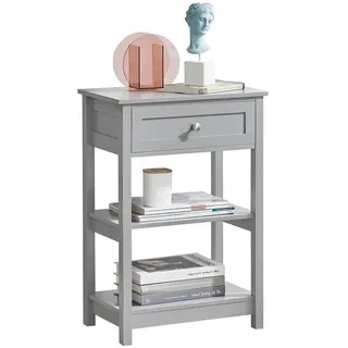 SoBuy Beistelltisch Grau, Holzwerkstoff, 45x69x30 cm, Wohnzimmer, Wohnzimmertische, Beistelltische