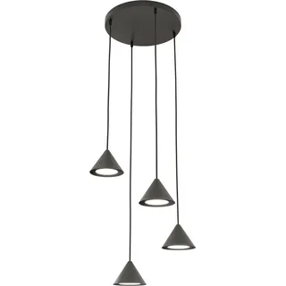 Elit minimalistische Pendelleuchte 4-flammig schwarz - Schwarz