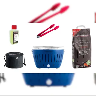 Lotusgrill Starter-Set Classic tiefblau