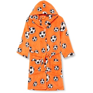 Playshoes Unisex Kinder Fleece-Bademantel Fußball, 158/164