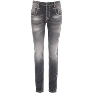 5-Pocket-Jeans CIPO & BAXX "Cipo & Baxx Jeans", Herren, Gr. W38/L34, Länge 34, grau, Obermaterial: 99% Baumwolle CO. 1% Elasthan EL., uni, regular fit, Jeans 5-Pocket-Jeans, in modernem Straight Fit-Schnitt, CD668