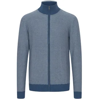 Strickjacke FQ1924 "Strickjacke FQLewis", Herren, Gr. 3X, blau (schwarz denim), Obermaterial: 100% Baumwolle CO., normal, Strickjacken Strickjacke