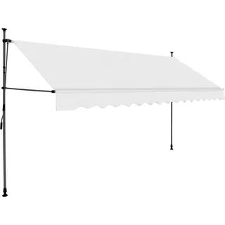 vidaXL Einziehbare Markise Handbetrieben mit LED 400 cm Creme - Creme