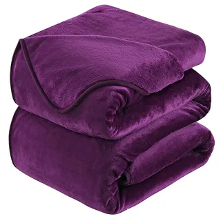 HOZY Kuscheldecke Flauschig Decke Fleecedecke - Wohndecke Warm Winter Weich, Decke Couch Blanket, Sofa überwurfdecke, Kuscheldecke Lila, 220x240cm