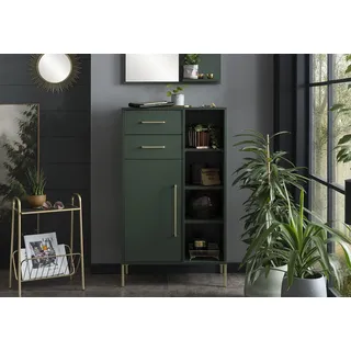 Schildmeyer Kent Highboard 67,1 x 117,4 x 33,1 cm Waldgrün/Gold
