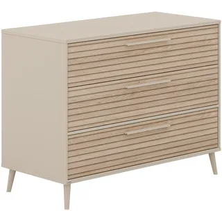 Paidi »EEFJE in Beige, 3 Schubladen mit Soft-Close, verschiedene Ausführungen« bis 50 kg langlebige Kommode, geprüfte Sicherheit, Wickeltisch aus Holz 124 cm, beige