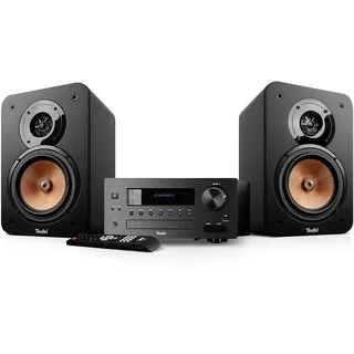 Teufel Ultima 20 Kombo 2 - HiFi Stereo Kompaktanlage mit CD und Bluetooth | USB, DAB+ Digitalradio, FM Radio, Musikstreaming, Bassreflex -Schwarz