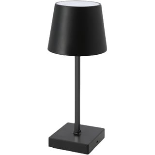 MIJOMA kabellose LED-Tischlampe LED Akku-Tischleuchte mit Touch-Schalter, dimmbar kabellos tragbar, Leselampe Nachttischlampe für Wohnzimmer, Schlafzimmer, Schreibtisch, Lesen (Schwarz - 26 cm)