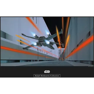 Komar Poster »Star Wars Classic RMQ Death Star Trench«, Star Wars, (1 St.), Kinderzimmer, Schlafzimmer, Wohnzimmer, bunt