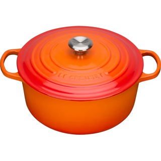 Le Creuset Signature Bräter 22 cm rund hoch ofenrot