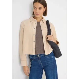 Cecil Blusenjacke ohne Kapuze Overshirt mit Knopfleiste, Cord, oat milk beige