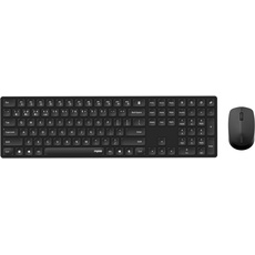 Rapoo Set Wireless Maus + Tastatur (Computermaus, Mouse, Keyboard, wireless, Bluetooth, 1300 DPI, USB-Empfänger) schwarz