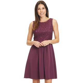 Vera Mont Damen 8636/4514 Kleid, Shiny Bordeaux, 44